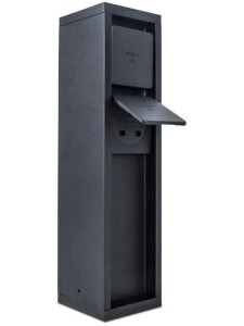 Słupek ogrodowy z gniazdem MAINS czarny 9702202012 – Lutec