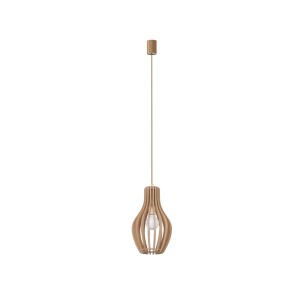 Lampa wisząca Ika A naturalne drewno 1 pkt E27 - Nowodvorski