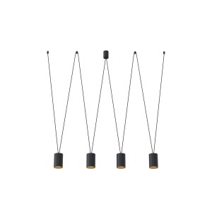 Lampa wisząca MORE TONE IV 4xGU10 czarna 7814 Nowodvorski