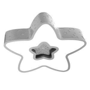 Lampa Dziecięca Led Sufit Szara Gwiazdka 28W + Pilot