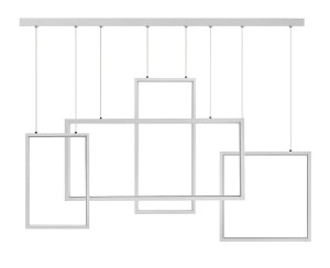 Lampa Led Wiszące Prostokąty 75W Biała 4000K Dl-G04