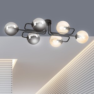 Brendi 6A Bl Mix 834/6A2 Plafon Sufitowy Nowoczesny Design Szklane Klosze Kule