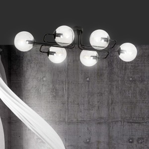 Brendi 6A Bl Transparent 831/6A Plafon Sufitowy Nowoczesny Design Szklane Klosze