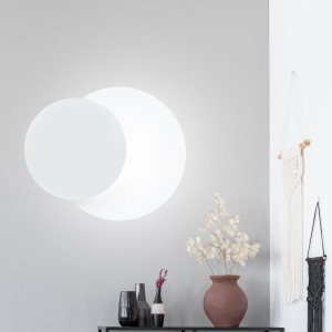 Circle 972/1 White Kinkiet Ścienny Led Biały Styl Skandynawski Metal