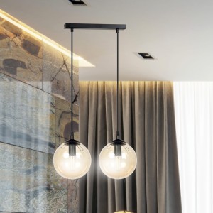 Cosmo 2 Bl 713/2 Miodowy Lampa Wisząca Klosze Kule Regulowana Wysokość Nowoczesna