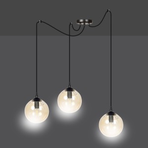 Gigi 3 Bl Miodowy 938/3 Lampa Pająk Nowoczesna Klosze Kule Kolory Design