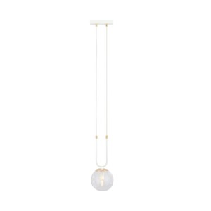 Glam 1 White/Transparent 1116/1 Lampa Wisząca Szklane Klosze Glamour