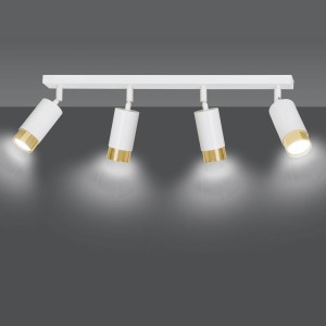 Hiro 4 White-Gold 963/4 Nowoczesny Regulowany Spot Led Sufitowy Biało Złoty
