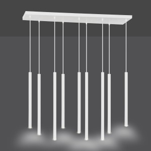 Selter 9 White 553/9 Designerski Spot Wiszący Halogen Punktowy Tuby Białe Długie