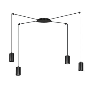 Traker 4 Bl / Black 524/4 Spot Halogen Punktowy Dużo Światła Oryginalny Design Czarny