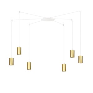 Traker 6 Wh / Gold 527/6 Spot Halogen Punktowy Dużo Światła Oryginalny Design Biało Złoty