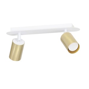 Zen 2 White 623/2 Spot Sufitowy Reflektor Halogen Led Regulowany Biało-Złoty