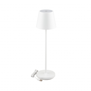 Lampka Restauracyjna Biurkowa Nocna V-TAC 3W LED Ładowalna Szczelna IP54 Biała VT-7522 3000K 200lm