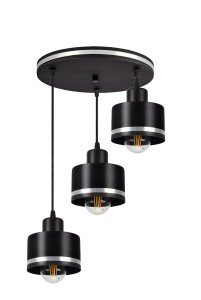 Lampa wisząca czarny + srebrny 3xE27 33-00484 - Candellux Lighting