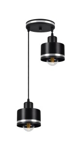 Lampa wisząca czarny + srebrny 2xE27 32-00477 - Candellux Lighting