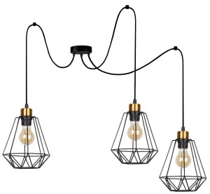 Lampa wisząca czarny + złoty 3xE27 33-00293 - Candellux Lighting