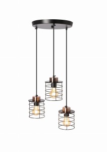 Lampa wisząca czarny + złoty 3xE27 33-00408 - Candellux Lighting