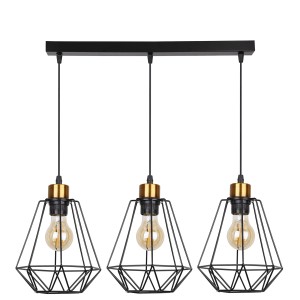 Lampa wisząca czarny/złoty 3xE27 33-00231 - Candellux Lighting