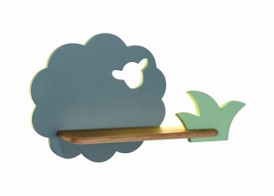 SHEEP LAMPA KINKIET 5W LED 4000K IQ KIDS SZARY+ZIELONY