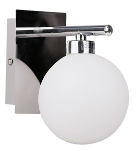 Kinkiet Candellux Raisa chrom z białym kloszem 1×G9