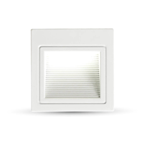 Oprawa schodowa LED V-TAC 3W LED Kwadrat Biała 230V VT-1143 4000K 200lm
