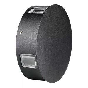 Kinkiet Zewnętrzny Oprawa Ścienna V-Tac 3W Led Ip65 Czarna Okrągła Vt-706 3000K 428Lm