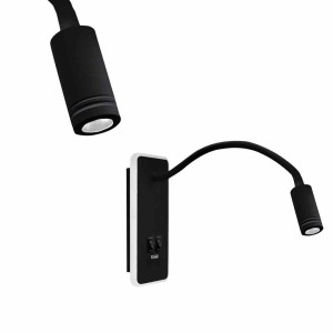 Lampka Nocna Base 8W+2W Black Milagro