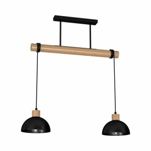 Lampa Wisząca Erik Black/Wood 2Xe27 Milagro
