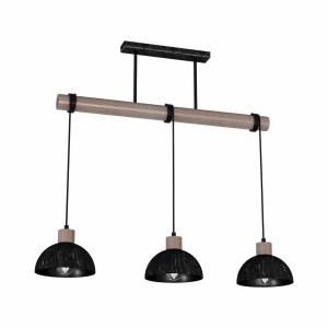 Lampa Wisząca Erik Sawn Black/Patinated Wood 3Xe27 Milagro