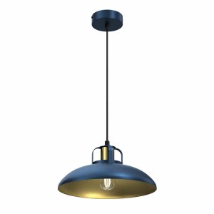 Lampa Wisząca Felix Navy Blue/Gold 1Xe27 Milagro