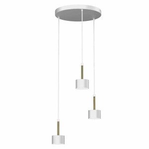 Lampa Wisząca Arena White/Gold 3Xgx53 Milagro