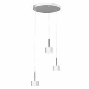 Lampa Wisząca Arena White/Silver 3Xgx53 Milagro