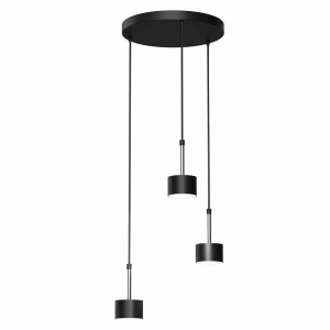 Lampa Wisząca Arena Black/Silver 3Xgx53 Milagro