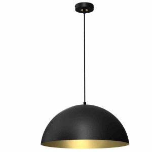Lampa Wisząca Beta Black/Gold 1Xe27 45Cm Milagro