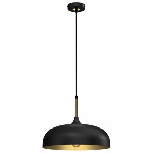 Lampa Wisząca Lincoln Black/Gold 1Xe27 35Cm Milagro