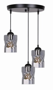 Lampa wisząca czarny/dymiony 3xE27 33-00200 - Candellux Lighting