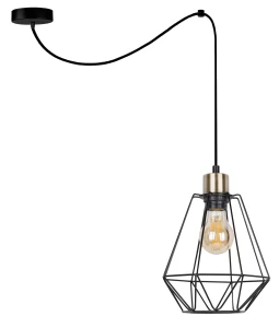 Lampa wisząca Candellux Primo czarna z patyną 1×E27
