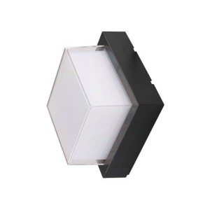 Kinkiet Zewnętrzny Oprawa V-Tac 7W Led Czarna Kwadrat Ip65 Vt-831 3000K 700Lm