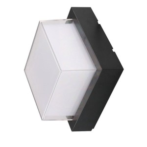 Kinkiet Zewnętrzny Oprawa V-Tac 12W Led Ip65 Czarny Kwadrat Vt-828 3000K 1200Lm
