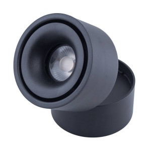 Oprawa natynkowa tuba czarna regulowana nowczoesna