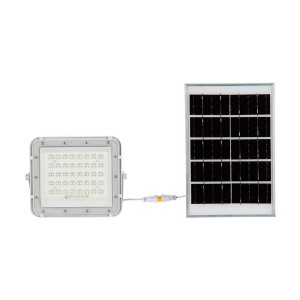 Projektor LED Solarny V-TAC 80W Pilot, AUTO, Timer, IP65 Biały VT-80W-W 6400K 800lm 2 Lata Gwarancji