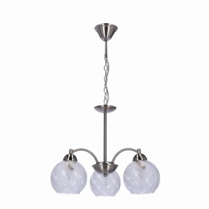 Lampa wisząca Candellux Baida satynowa z matowo transparentnym kloszem 3×E27
