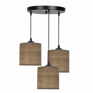 Abażur Legno czarny + orzechowy 3xE27 33-18342 - Candellux Lighting