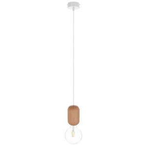 Drewniana lampa sufitowa Loft Barille E27 lampa wisząca KOLOROWE KABLE