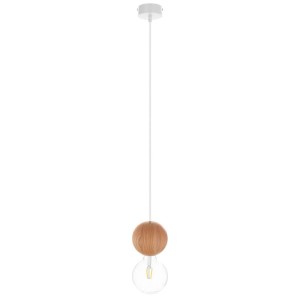 Drewniana lampa sufitowa Loft Sferni E27 lampa wisząca KOLOROWE KABLE