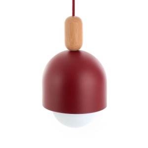 Loft Ovoi burgundowa lampa wisząca KOLOROWE KABLE