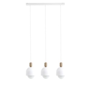 Lampa sufitowa Loft Ovoi 3L biała lampa wisząca na listwie KOLOROWE KABLE