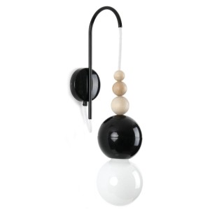 Lampa ścienna Loft Bala czarny kinkiet KOLOROWE KABLE