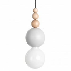 Loft Bala jasnoszara strukturalna lampa wisząca KOLOROWE KABLE