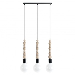 Listwa Loft Sfarer 3L czarna lampa wisząca KOLOROWE KABLE